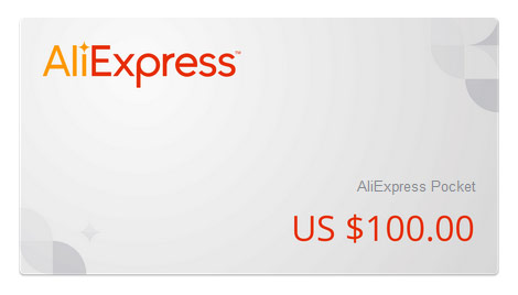 Подарочный сертификат AliExpress номиналом 100 долларов