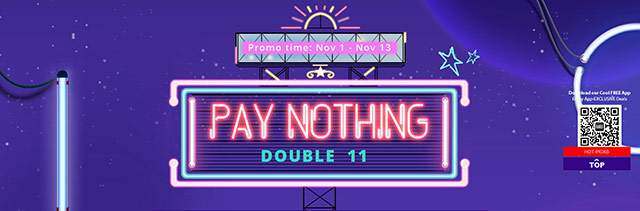 Акция «Ничего не плати» на распродаже 11.11 на GearBest в 2017 году