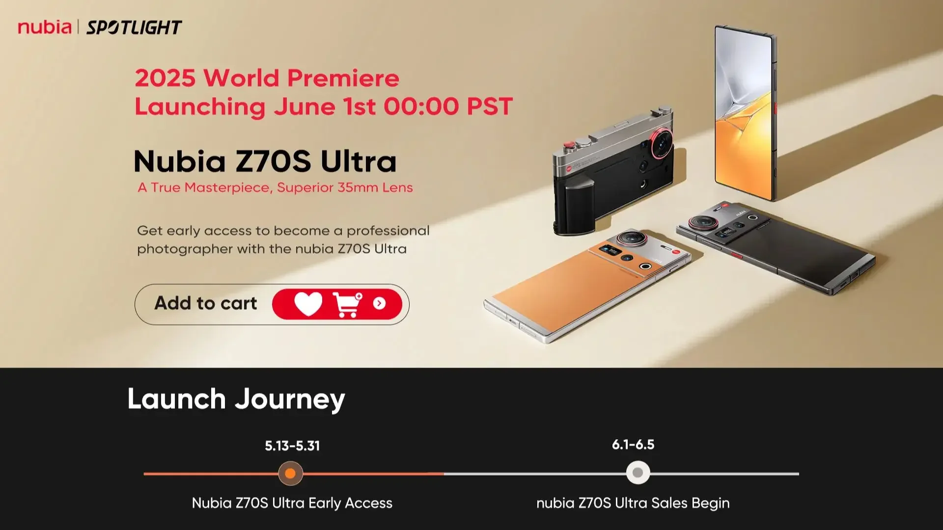 Премьера смартфона Nubia Z70S Ultra на AliExpress