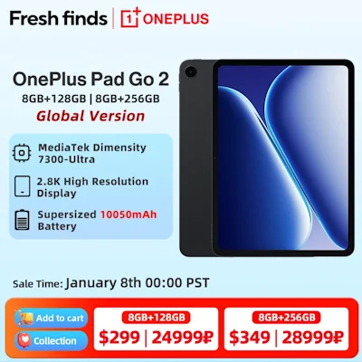 Премьера планшета OnePlus Pad Go 2 на AliExpress