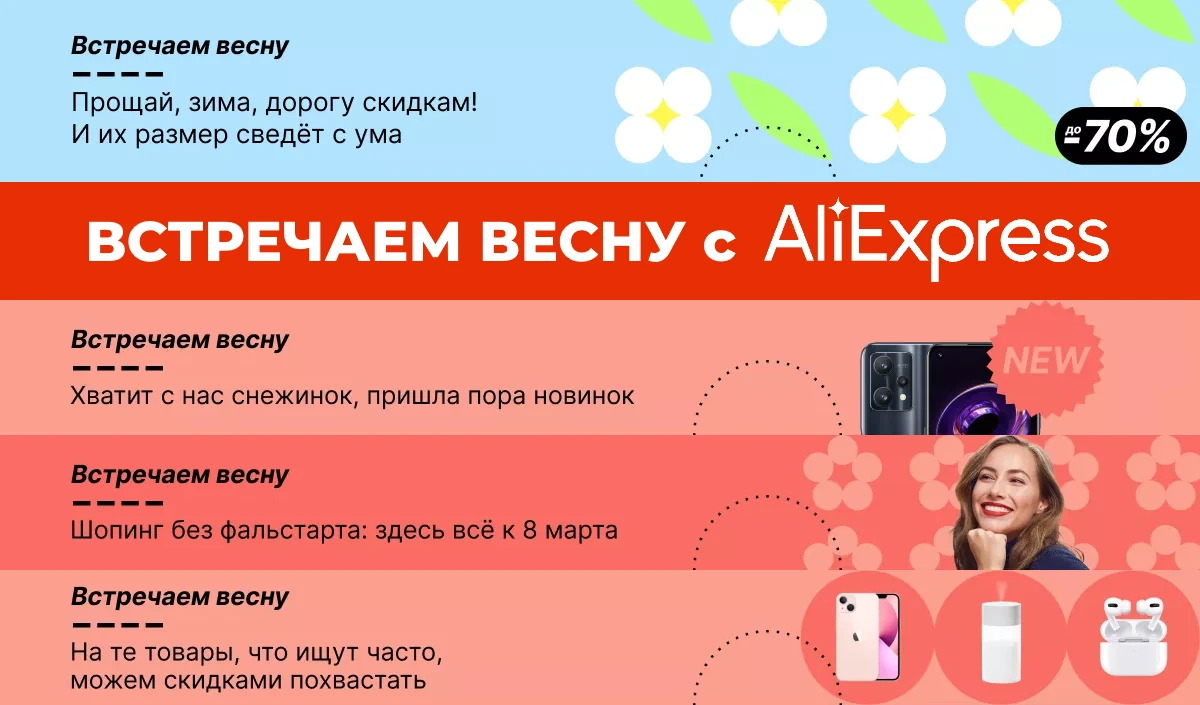 Распродажа AliExpress «Встречаем весну» (февраль 2022)