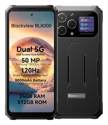 Смартфон Blackview BL8000 в чёрном (Interstellar Black) корпусе