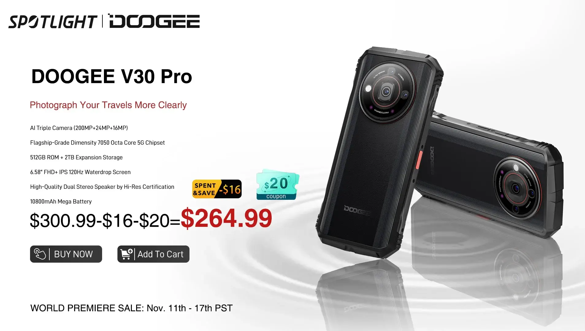 Распродажа смартфонов Doogee V30 Pro со скидкой