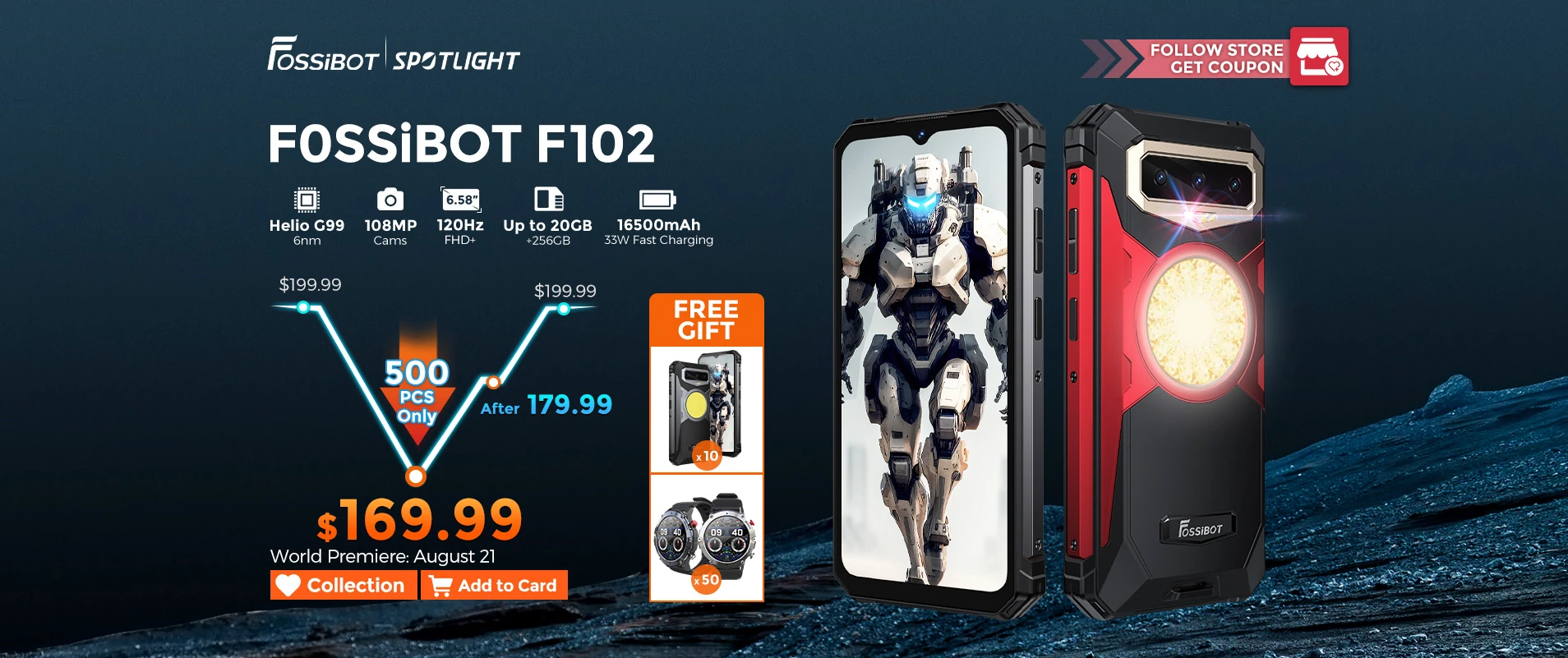 Распродажа смартфонов Fossibot F102 со скидкой