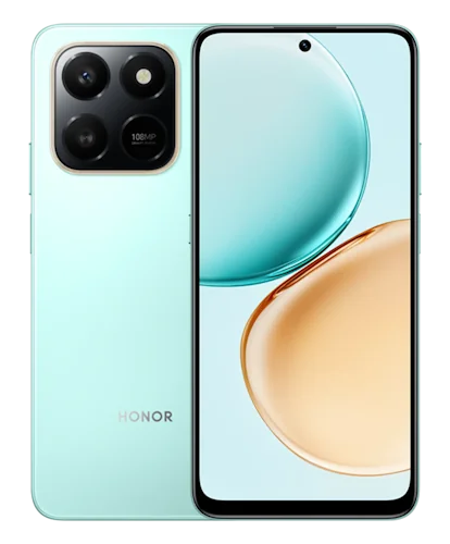 Смартфон Honor X7d в зелёном (Ocean Cyan) корпусе