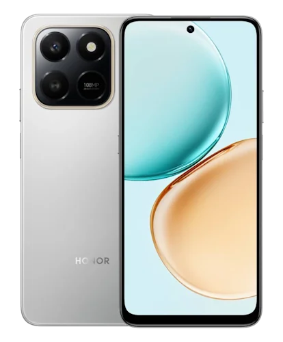 Смартфон Honor X7d в серебристом (Meteor Silver) корпусе