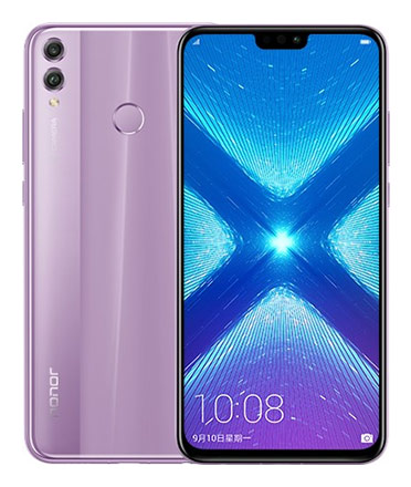 Телефон Huawei Honor 8X в розовом (Purple) корпусе