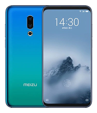Телефон Meizu 16th в синем (Aurora Blue) корпусе