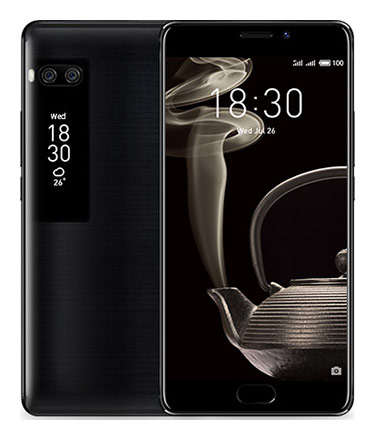 Телефон Meizu Pro 7 в ослепительно чёрном (Bright Black) корпусе