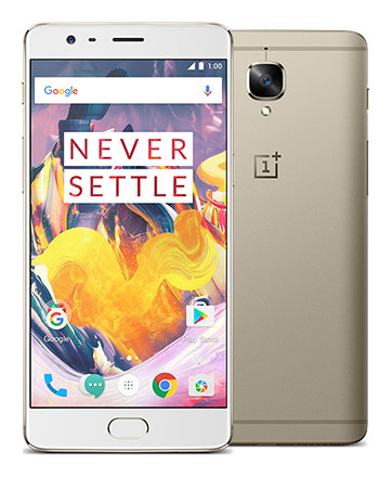 Телефон OnePlus 3T в золотистом (Gold) корпусе