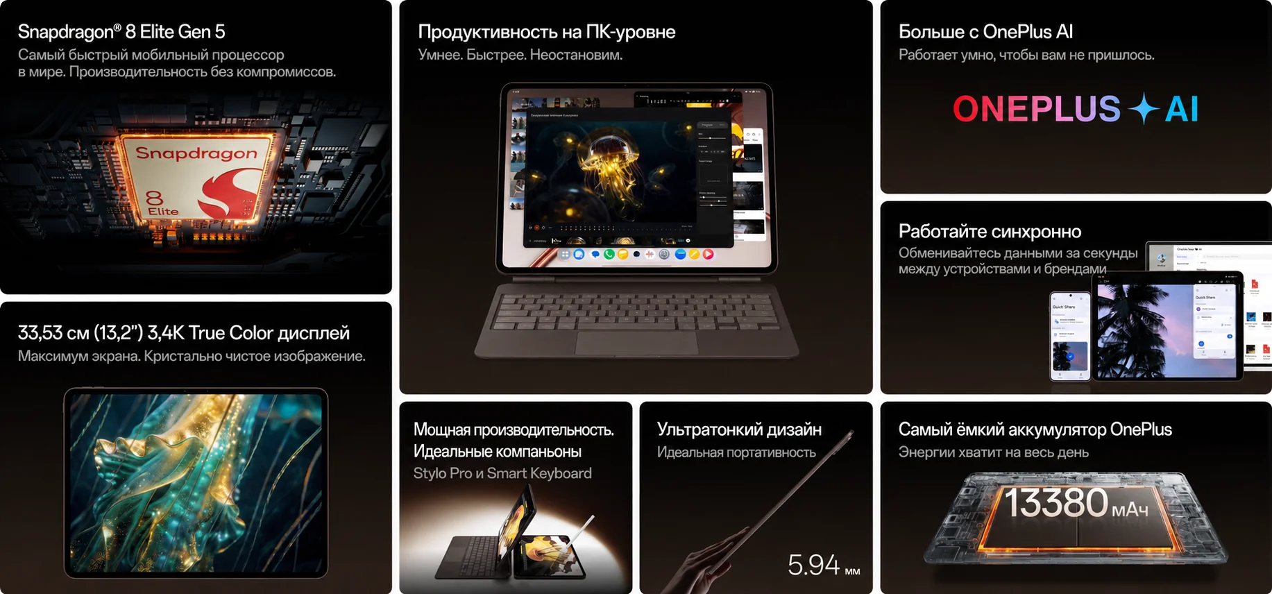 Характеристики планшета OnePlus Pad 4