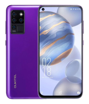 Телефон Oukitel C21 в фиолетовом (Neon Purple) корпусе