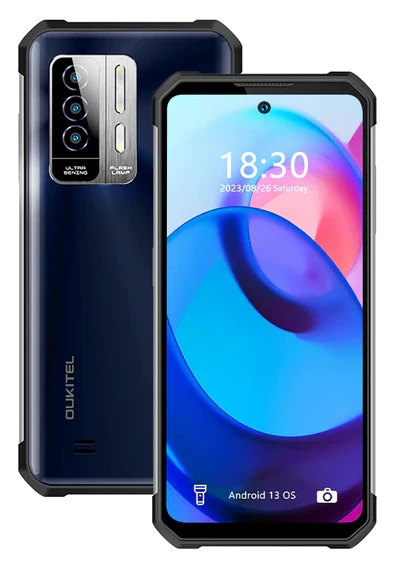 Смартфон Oukitel WP27 в сине-чёрном (Blue Camo) корпусе