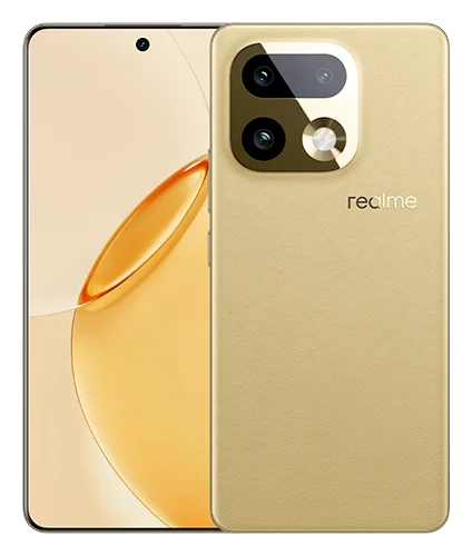 Смартфон Realme 16 Pro+ в золотистом (Master Gold) корпусе