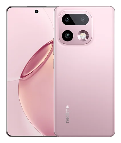 Смартфон Realme 16 Pro+ в розовом (Camellia Pink) корпусе