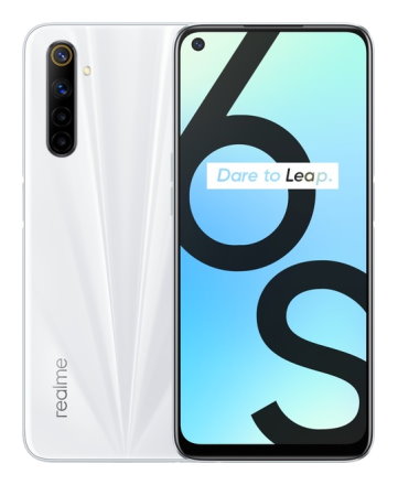 Телефон Realme 6S в белом (Lunar White) корпусе