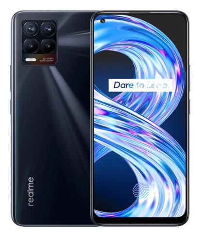 Смартфон Realme 8 в чёрном (Cyber Black) корпусе