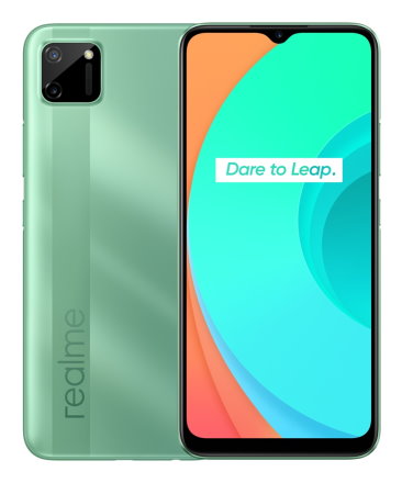 Телефон Realme C11 в зелёном (Mint Green) корпусе