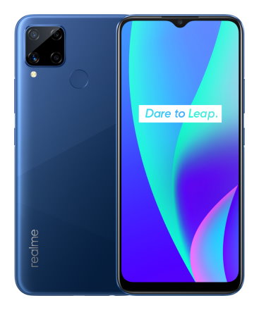 Телефон Realme C15 в синем (Marine Blue) корпусе
