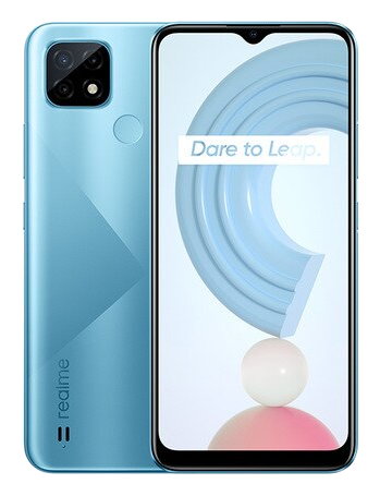 Телефон Realme C21 в синем (Cross Blue) корпусе