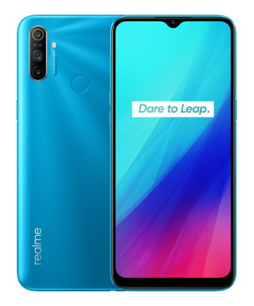 Телефон Realme C3 в синем (Frozen Blue) корпусе