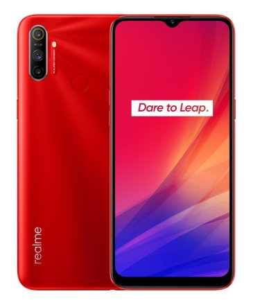 Телефон Realme C3 в красном (Blazing Red) корпусе