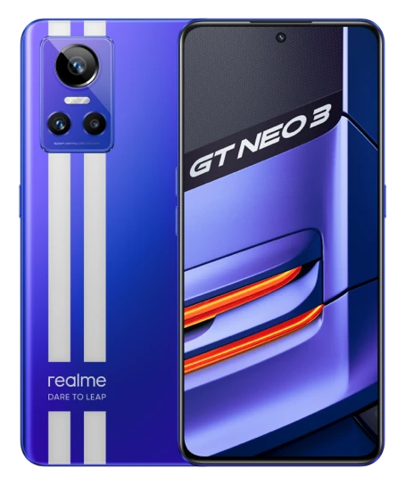 Смартфон Realme GT Neo 3 в синем (Nitro Blue) корпусе