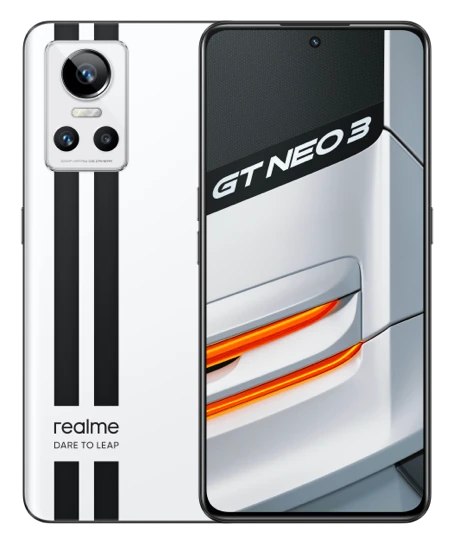 Смартфон Realme GT Neo 3 в белом (Silverstone White) корпусе