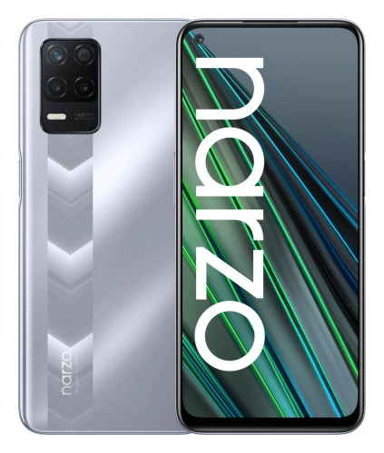 Смартфон Realme Narzo 30 5G в серебристом (Racing Silver) корпусе