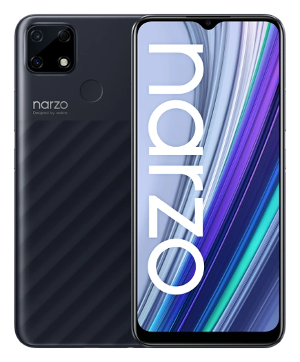 Смартфон Realme Narzo 30A в чёрном (Laser Black) корпусе