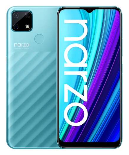 Смартфон Realme Narzo 30A в синем (Laser Blue) корпусе
