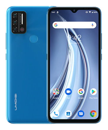 Телефон Umidigi A9 в синем (Sky Blue) корпусе