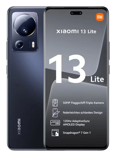 Смартфон Xiaomi 13 Lite в чёрном (Black) корпусе