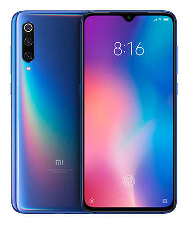Телефон Xiaomi Mi 9 в голубом (Ocean Blue) корпусе