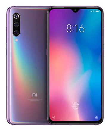 Телефон Xiaomi Mi 9 в фиолетовом (Lavender Violet) корпусе