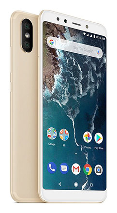 Телефон Xiaomi Mi A2 в золотом (Gold) корпусе