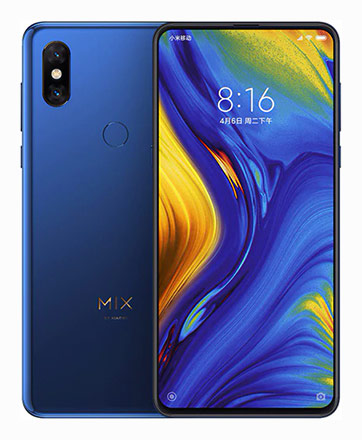 Телефон Xiaomi Mi Mix 3 5G в синем (Sapphire Blue) корпусе