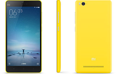 Телефон Xiaomi Mi4c в жёлтом (Yellow) корпусе