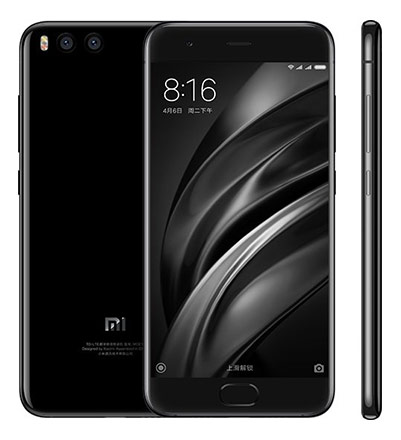 Телефон Xiaomi Mi 6 в чёрном (Black) корпусе