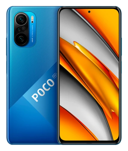 Смартфон POCO F3 в голубом (Deep Ocean Blue) корпусе