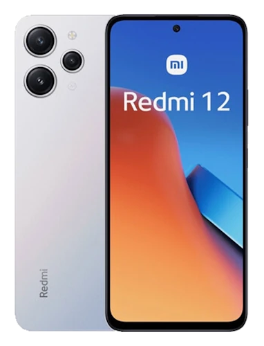 Смартфон Xiaomi Redmi 12 в серебристом (Polar Silver) корпусе