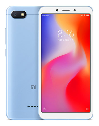 Телефон Xiaomi Redmi 6A в голубом (Blue) корпусе