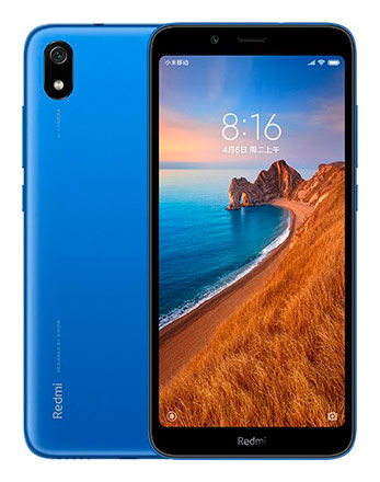 Телефон Xiaomi Redmi 7A в голубом (Blue) корпусе