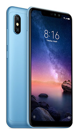 Телефон Xiaomi Redmi Note 6 Pro в голубом (Blue) корпусе