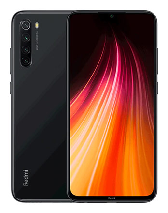 Телефон Xiaomi Redmi Note 8 2021 в чёрном (Space Black) корпусе