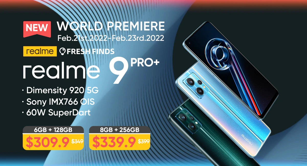 Распродажа смартфонов Realme 9 Pro+ на AliExpress со скидкой
